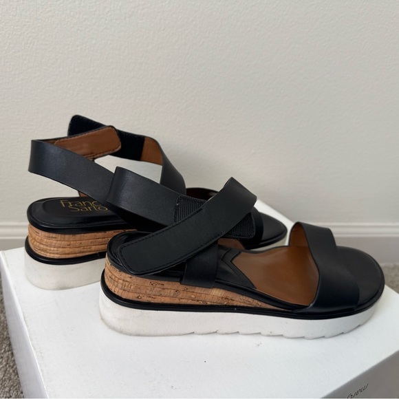 Franco Sarto Chiara Platform Black and white Sandals Size 9 - Picture 6 of 9